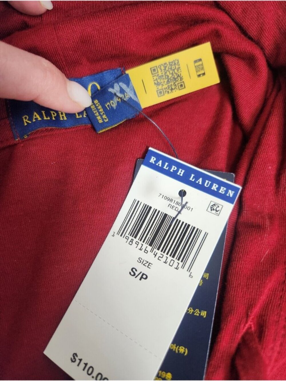 New Polo Ralph Lauren Bear Long Sleeve Hooded Shirt Men's Size Small Preppy Prep - Picture 13 of 14